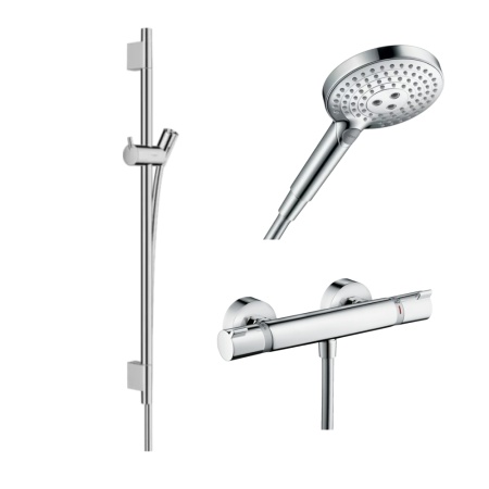 Готовый набор для душа hansgrohe Raindance с термостатом Ecostat HG-PR112, хром