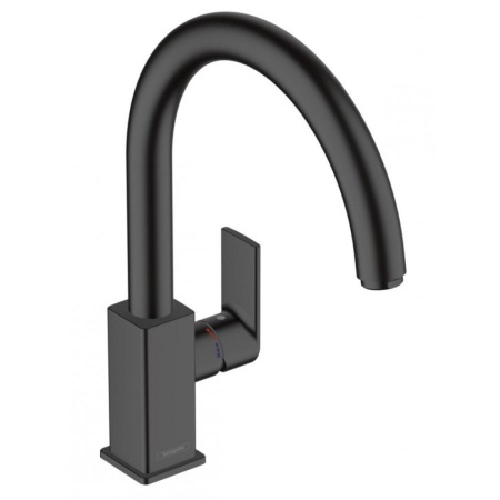 Кухонный смеситель 260, однорычажный с поворотным изливом, M35 мч Hansgrohe Vernis Shape 71871670, матовый черный