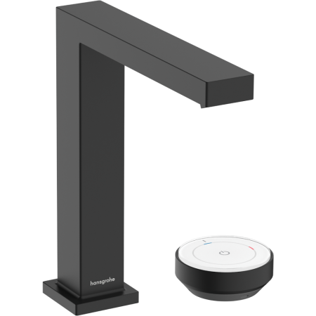 Смеситель для раковины hansgrohe Tecturis E 150 CoolStart EcoSmart+, с донным клапаном, 73053670, матовый черный