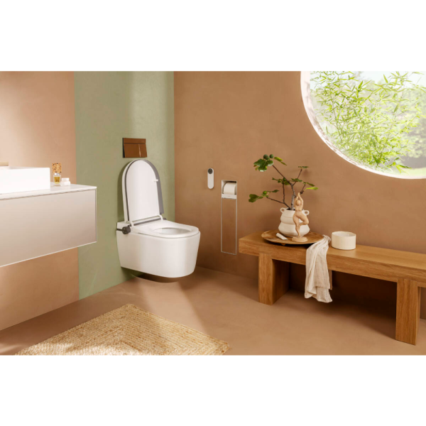 Подвесной унитаз-биде hansgrohe LavaPura Element S с полным комплектом AquaHelix Flush, SmartClean, HygieneEffect, 63021450, белый