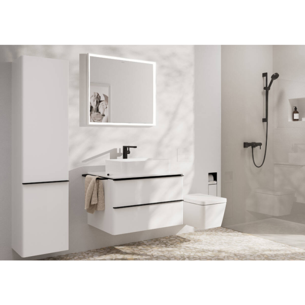 Смеситель для раковины hansgrohe Tecturis E 240 Fine CoolStart, EcoSmart+, 73072670, матовый черный