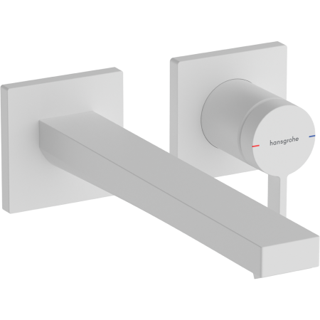 Внешняя часть смесителя для раковины hansgrohe Tecturis E скрытого монтажа, EcoSmart+, 73051700, матовый белый