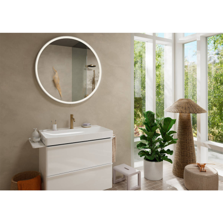 Cмеситель для раковины hansgrohe Tecturis S 110 CoolStart, EcoSmart+, с донным клапаном, 73314140, шлифованная бронза