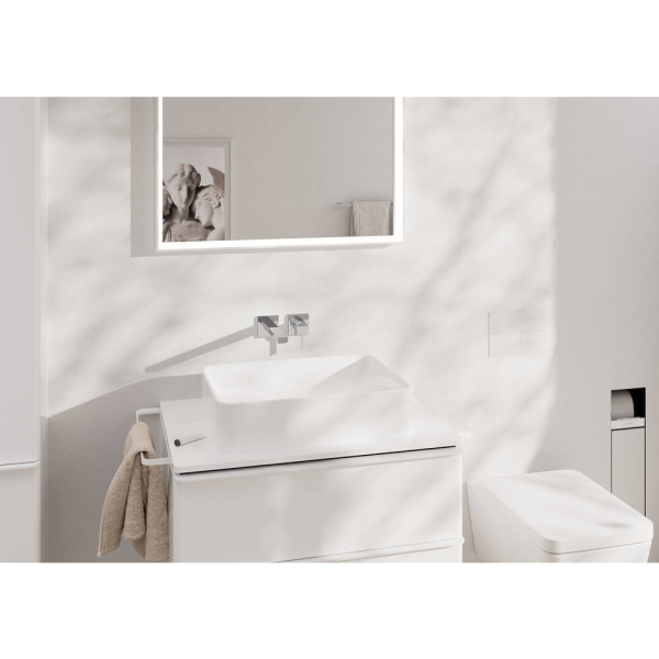 Внешняя часть смесителя для раковины hansgrohe Tecturis E скрытого монтажа, EcoSmart+, 73051000, хром