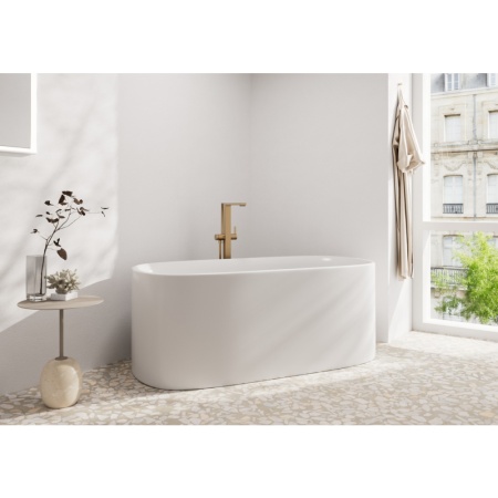 Смеситель для ванны hansgrohe Tecturis E напольного монтажа, 73445140, шлифованная бронза