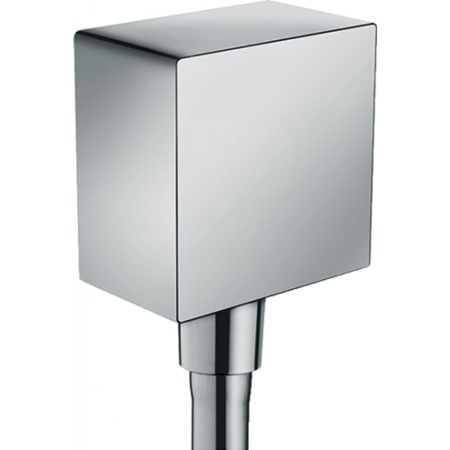 Шланговое подсоединение hansgrohe FixFit Square с клапаном обратного тока 26455000, хром