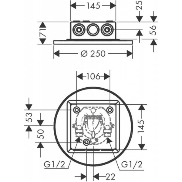 Верхний душ Hansgrohe Axor ShowerSolutions 35298000 хром