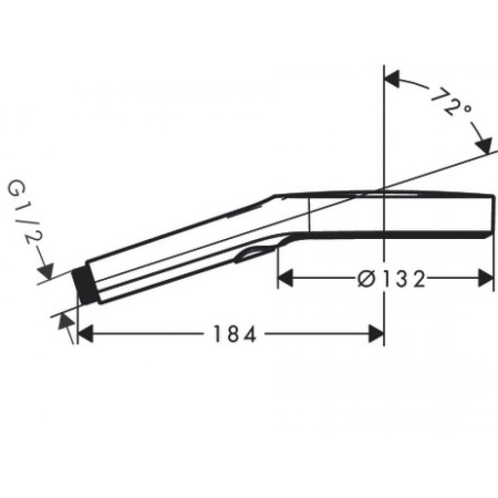 Ручной душ Hansgrohe Rainfinity 130 3jet 26864340, шлифованный черный хром