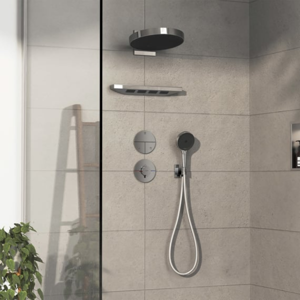 Внешняя часть термостата hansgrohe ShowerSelect Comfort S для скрытой установки на 1 функции, 15559000, хром