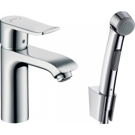 Смеситель hansgrohe Metris для раковины с гигиеническим душем 31285000, хром
