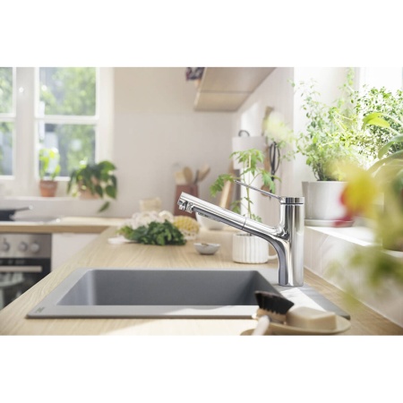 Hansgrohe Zesis M33 Кухонный смеситель 150 2jet с вытяжным душем хром 74800000