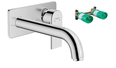 Комплект смеситель для раковины Hansgrohe Vernis Shape 71578000S, хром, с внутренней частью