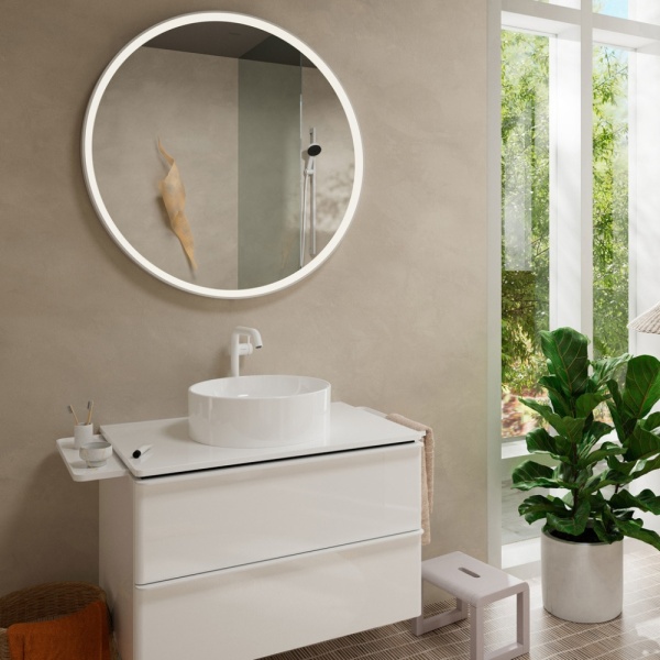 Смеситель для раковины hansgrohe Tecturis S 240 Fine, CoolStart, EcoSmart+, 73372700, матовый белый