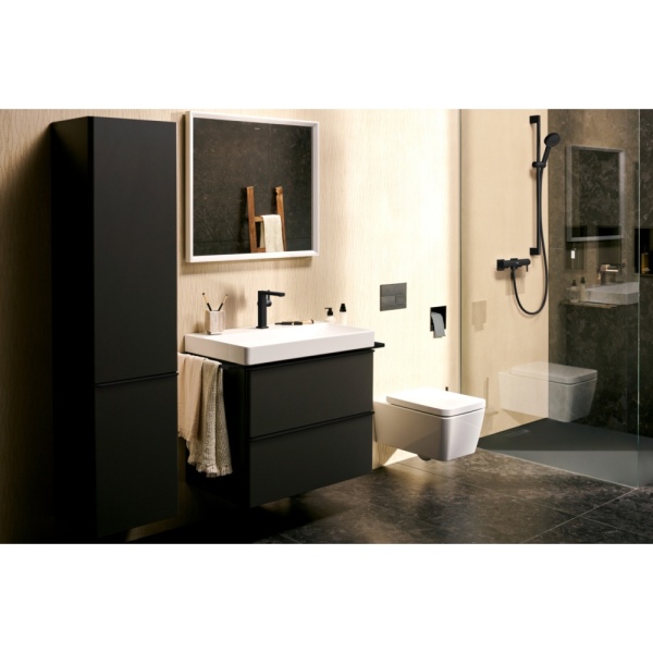 Смеситель для раковины hansgrohe Tecturis E 150 Fine CoolStart, EcoSmart+, 73041670, матовый черный