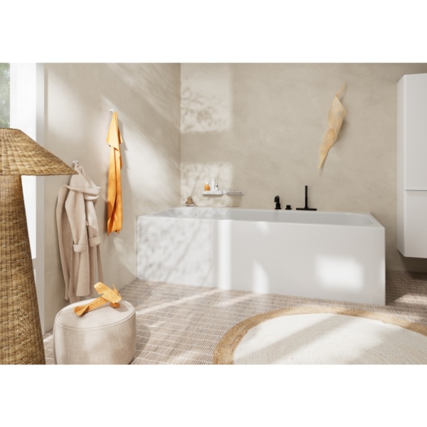 Cмеситель для ванны hansgrohe Tecturis S на 3 отверстия, 73447670, матовый черный