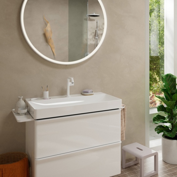 Смеситель для раковины hansgrohe Tecturis S 150 Fine CoolStart, EcoSmart+, 73341700, матовый белый