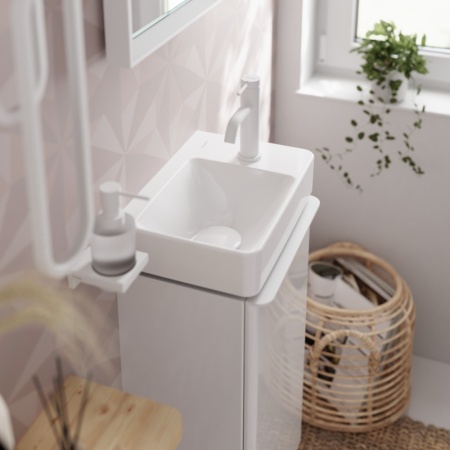 Cмеситель для раковины hansgrohe Tecturis S 80 CoolStart EcoSmart+, 73301700, матовый белый