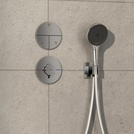 Внешняя часть термостата hansgrohe ShowerSelect Comfort S для скрытой установки на 1 функции, 15559000, хром