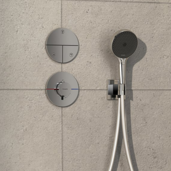 Внешняя часть термостата hansgrohe ShowerSelect Comfort S для скрытой установки на 1 функции, 15559000, хром