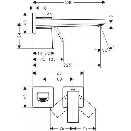 Смеситель hansgrohe Metropol для раковины 32526670, матовый черный