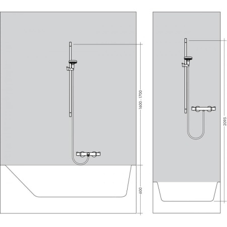 Душевой набор hansgrohe Crometta Vario и мыльницей Casetta 65 26553400, белый/хром