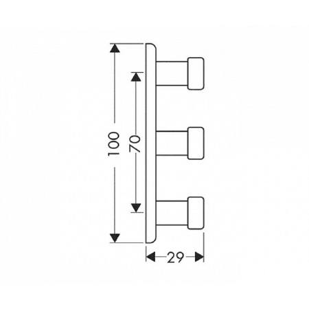 Крючок тройной Axor SteeL 41283800 sntx