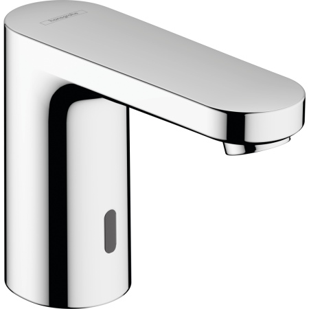 Смеситель для раковины hansgrohe Vernis Blend 100 электронный, с предустановленной температурой, питание от сети 230V 71501000, хром