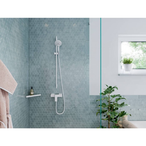 Душевая штанга hansgrohe Unica S Puro 90 см со шлангом 28631700, матовый белый