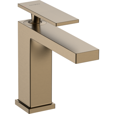 Смеситель для раковины hansgrohe Tecturis E 110, EcoSmart+, с донным клапаном, 73010140, шлифованная бронза