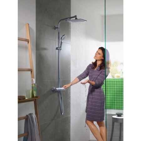 Душевая система hansgrohe Crometta Е 240 1jet Showerpipe с термостатом 27271000, хром
