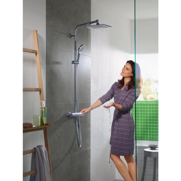 Душевая система hansgrohe Crometta Е 240 1jet Showerpipe с термостатом 27271000, хром