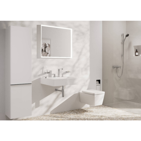 Смеситель для раковины hansgrohe Tecturis E 150 EcoSmart+, с донным клапаном Push-Open, 73030000, хром