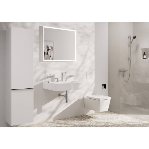 Смеситель для раковины hansgrohe Tecturis E 150 EcoSmart+, с донным клапаном Push-Open, 73030000, хром