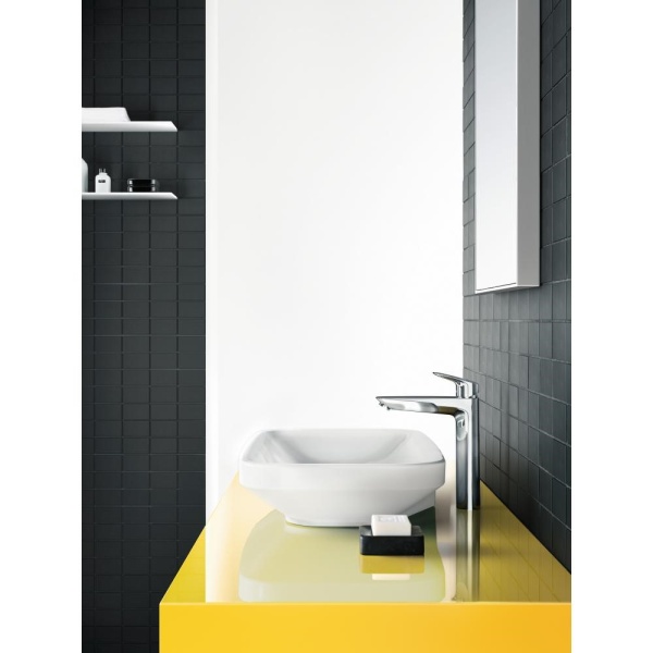Смеситель hansgrohe Logis для раковины 71090000, с высоким изливом, со сливным гарнитуром, хром