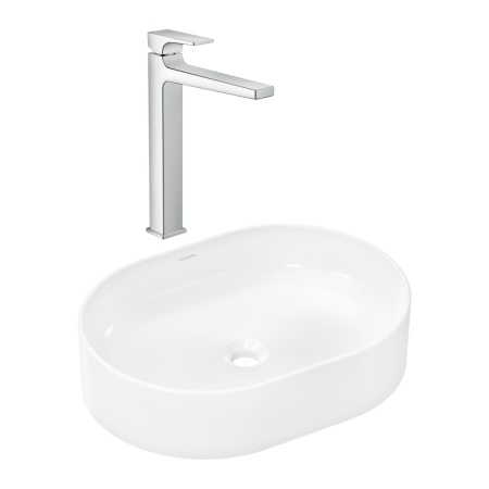 Готовый набор для раковины hansgrohe Xuniva U накладной со смесителем Metropol 260 HG-PR256, белый/хром