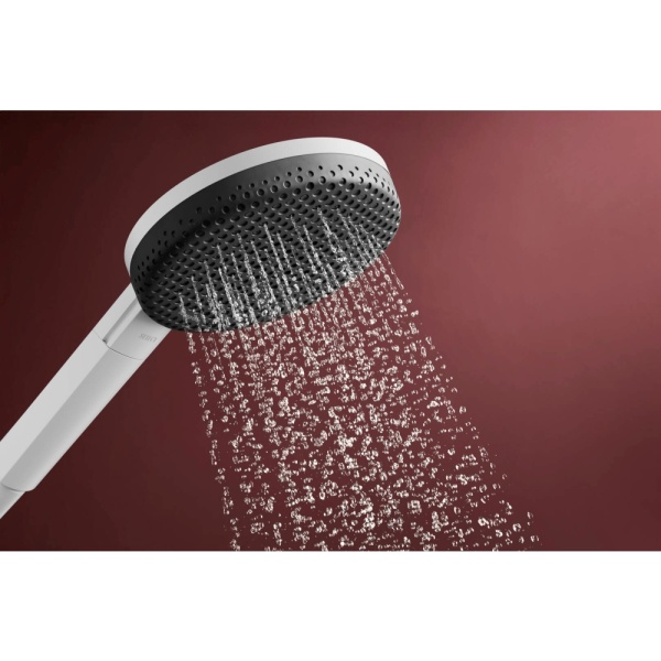 Душевой гарнитур hansgrohe Raindance Alive Select S 125, 3 струи, со штангой Unica E Puro 65 см, 24600700, матовый белый
