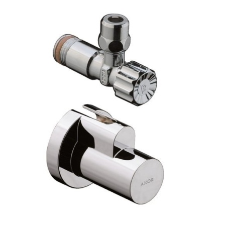 AX Угловой вентиль, с декоративной накладкой, ½', хром