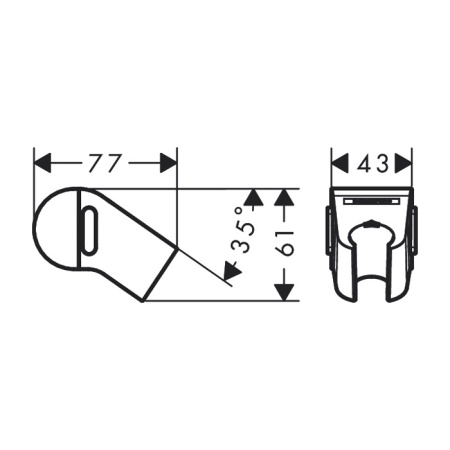 Hansgrohe WallStoris Слайдер с кнопкой белый матовый 27917700