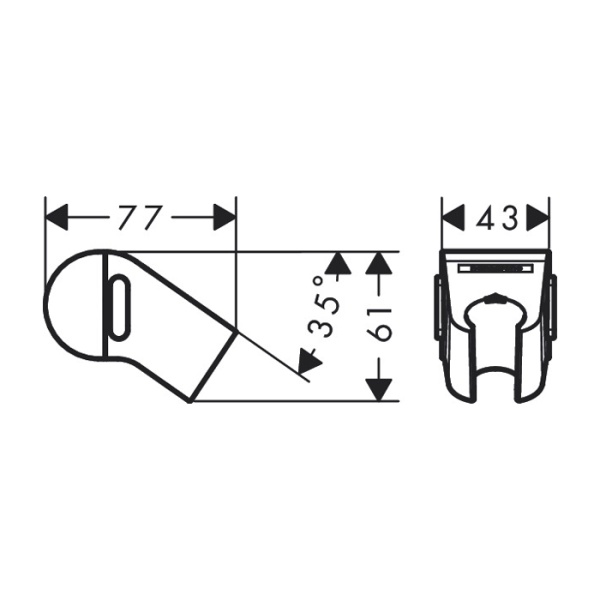 Hansgrohe WallStoris Слайдер с кнопкой белый матовый 27917700
