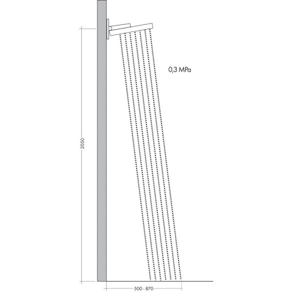 Верхний душ hansgrohe Rainfinity 360 1jet с настенным разъемом 26230000, хром