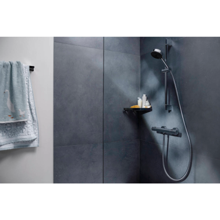 Душевой набор hansgrohe Pulsify Select S 105 3jet Relaxation EcoSmart с термостатом Ecostat Fine и душевой штангой 65 см, 24262000, хром