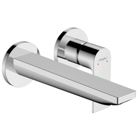 Смеситель для раковины hansgrohe Rebris E, скрытого монтажа, настенный, с изливом 19.5 см 72568000, хром