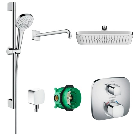 Готовый набор для душа hansgrohe Croma с термостатом Ecostat E HG-PR135, хром