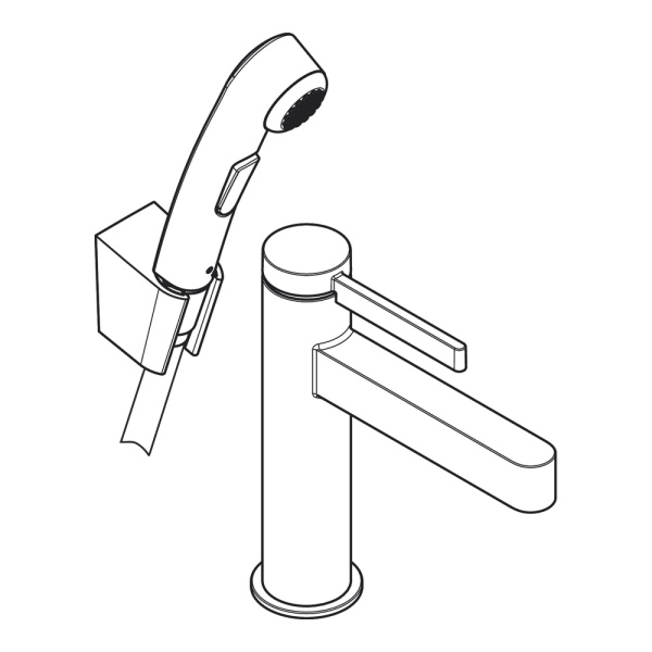 Hansgrohe Finoris Смеситель для раковины, однорычажный, 110 с набором для биде со шлангом 1,60 м хром 76210000