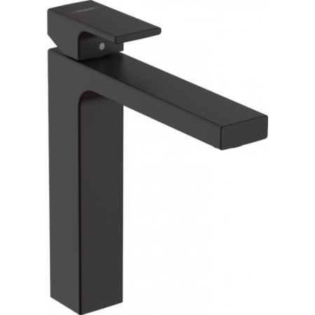 Смеситель для раковины 190, со сливной гарнитурой Vernis Shape Hansgrohe 71562670, матовый черный