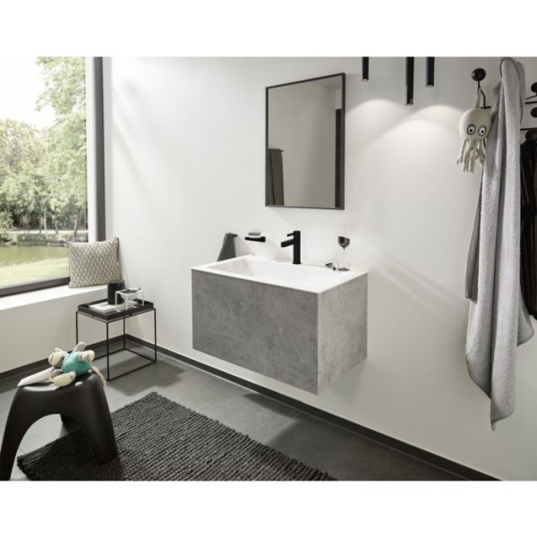 Смеситель для раковины Hansgrohe Finoris 76023670 матовый черный