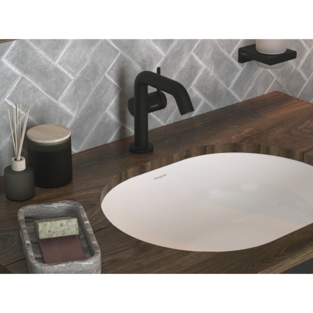 Смеситель для раковины hansgrohe Tecturis S 110 Fine CoolStart, EcoSmart+, 73321670, матовый черный