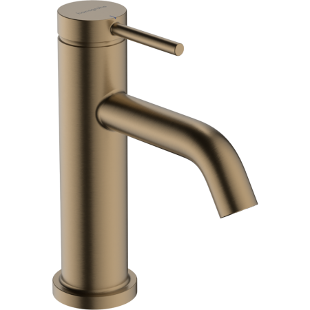 Cмеситель для раковины hansgrohe Tecturis S 80, EcoSmart+, для холодной воды, 73313140, шлифованная бронза