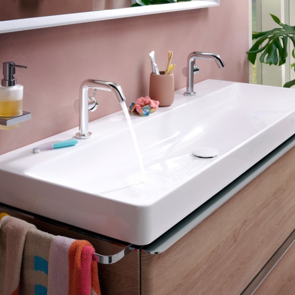 Смеситель для раковины hansgrohe Tecturis S 110 Fine CoolStart, EcoSmart+, 73321000, хром