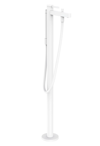 Смеситель для ванны напольный со скрытой частью Hansgrohe Finoris 76445700S белый матовый